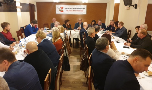 Posiedzenie Zarządu Wojewódzkiego Forum Związków Zawodowych Województwa Pomorskiego