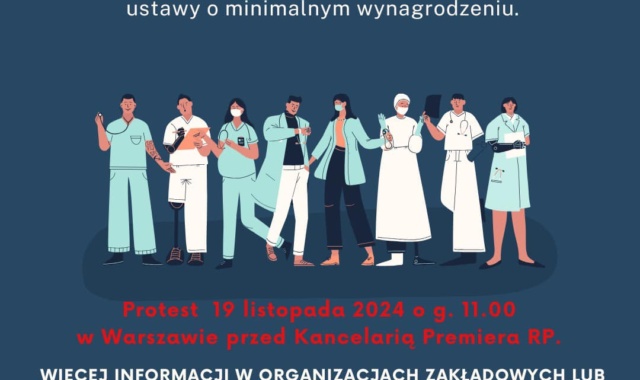 Protest OZZPiP jako odpowiedź na brak realizacji obywatelskiego projektu ustawy o zmianie ustawy o sposobie ustalania najniższego wynagrodzenia zasadniczego niektórych pracowników zatrudnionych w podmiotach leczniczych